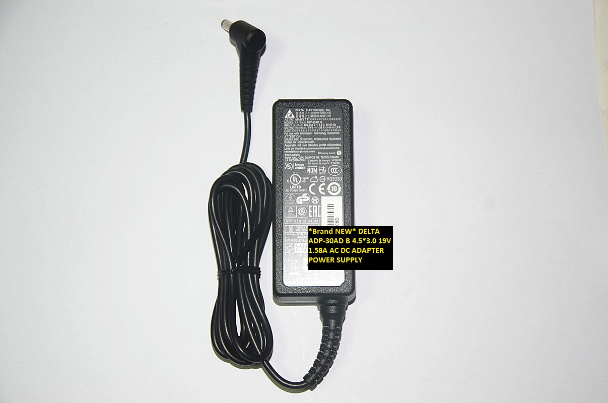 *Brand NEW* 4.5*3.0 19V 1.58A AC DC ADAPTER AC100-240V DELTA ADP-30AD B POWER SUPPLY